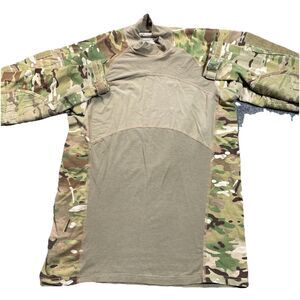 U.S. Army Puzzle Camo Shirt Mens Large Flame Resistant Combat Certified Gear